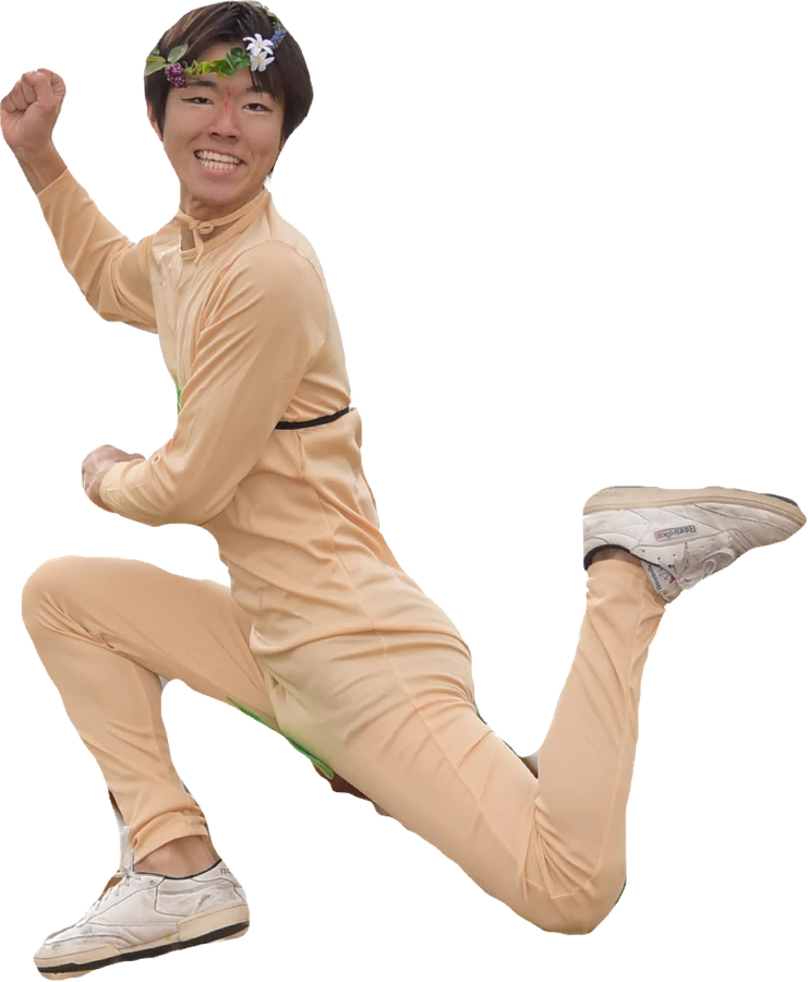 全身タイツで跳ぶケンT・オーツカ